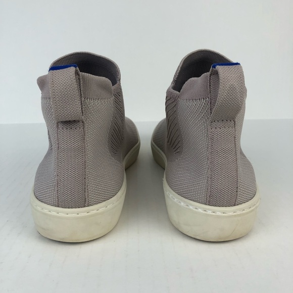 Rothy's The Chelsea Slip On Gray Ankle Knit High Top Sneaker - Picture 4 of 10